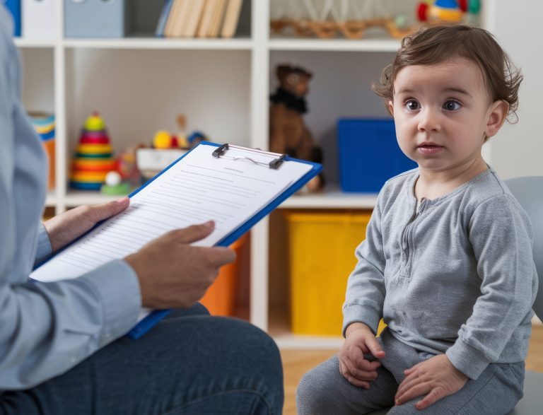 cropped-shot-psychologist-with-clipboard-sitting-front-little-child-office