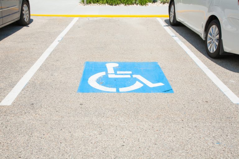 Logos for disabled on parking